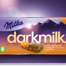 4 x Milka Dark Milk Salted caramel chocolate with extra cocoa New variety !!Made in Europe