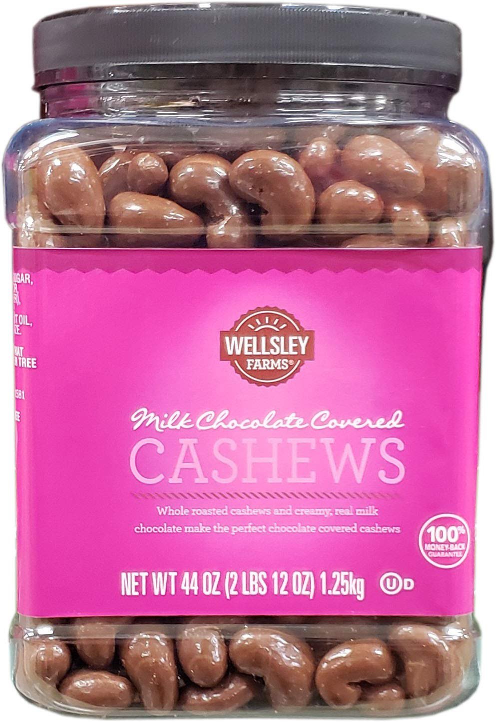 Wellsley Farms Milk Chocolate Covered Cashews, 44 Oz