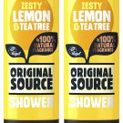 Zesty Lemon & Tea Tree Shower Gel 250ml- x 2 count- By Original Source- From UK
