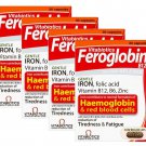 Vitabiotics Feroglobin Slow Release vitamin and Mineral 30 Capsules  made in UK x4