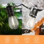 Outdoor String Lights LED 100FT or 48 ft Heavy-Duty Patio Lights String with 16 or 32 Dimmable