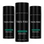 THICK FIBER Hair Building Fibers for Thinning Hair & Bald Spots BLACK, Pack of 3