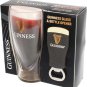 Official Guinness Embossed 450ml Glass and Bottle Opener -From Uk
