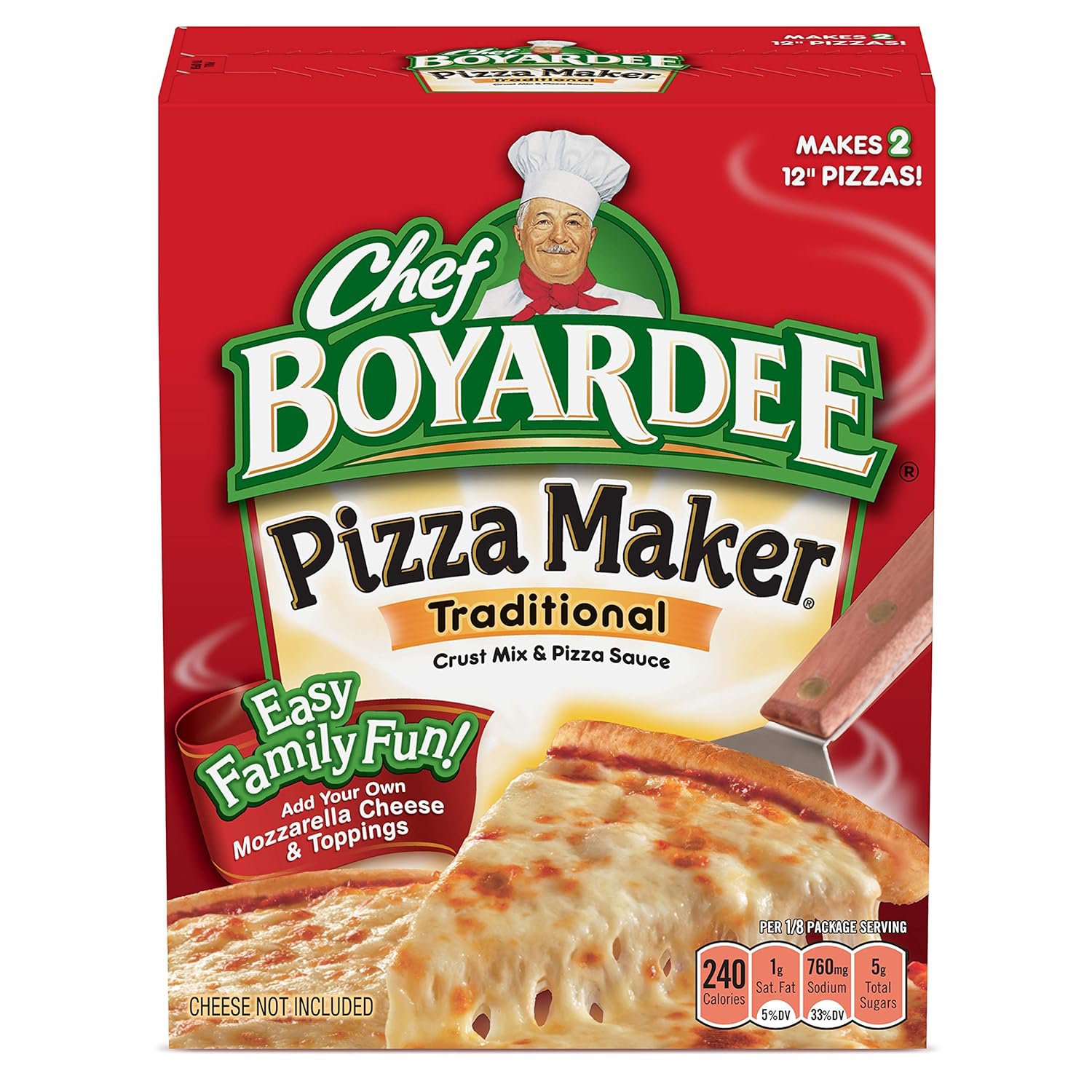 Chef Boyardee Pizza Maker, Cheese,31.85 oz, 6 Pac- makes 12 pizza Total