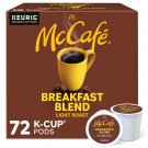 McCafe, Breakfast Blend Coffee, Keurig Single Serve K-Cup Pods, 72 Count McCafe, Breakfast Blend Coffee, Keurig Single Serve K-Cup Pods, 72 Count