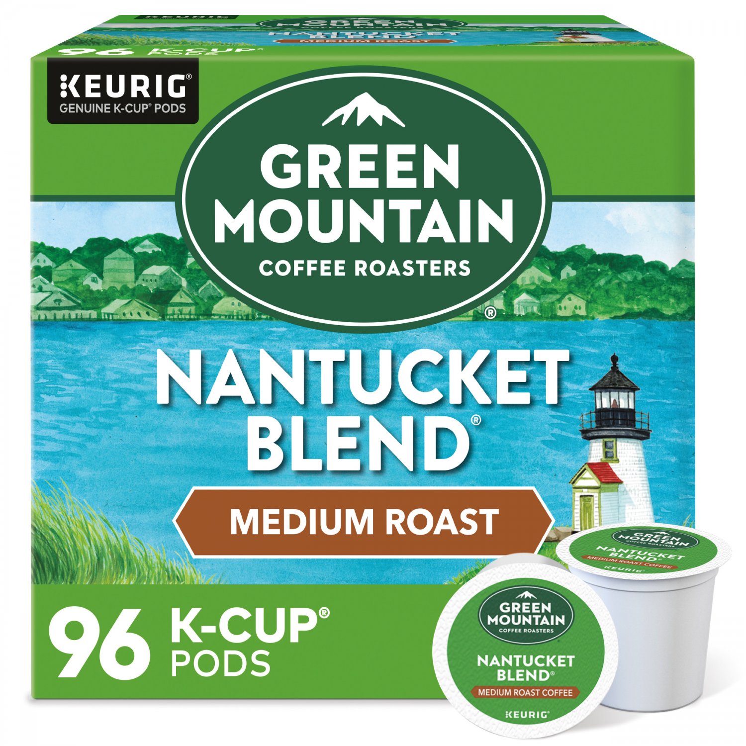 Green Mountain Coffee Nantucket Blend, Keurig K-Cup Pod, Medium Roast, 96 Count