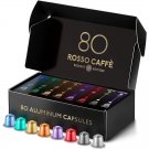 -ROSSO CAFFE Espresso Coffee Pods for Nespresso Machines - Reserve Edition -- 80 Aluminium Capsules -ROSSO CAFFE Espresso Coffee Pods for Nespresso Machines - Reserve Edition -- 80 Aluminium Capsules