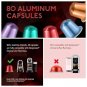 -ROSSO CAFFE Espresso Coffee Pods for Nespresso Machines - Reserve Edition -- 80 Aluminium Capsules