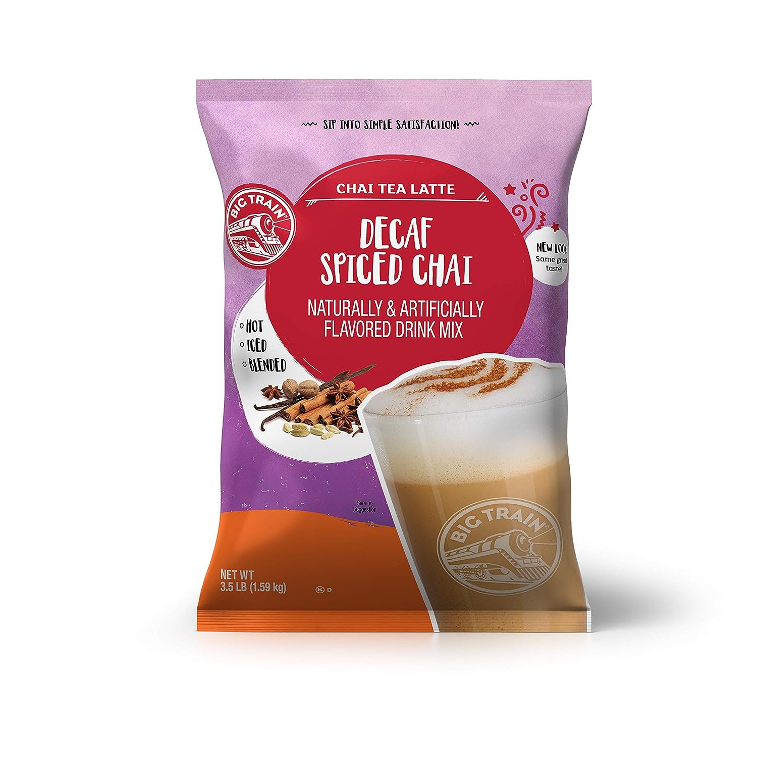 Chai Tea Latte, Decaf Spiced, 56 Ounce, Powdered Instant Chai Tea Latte Mix