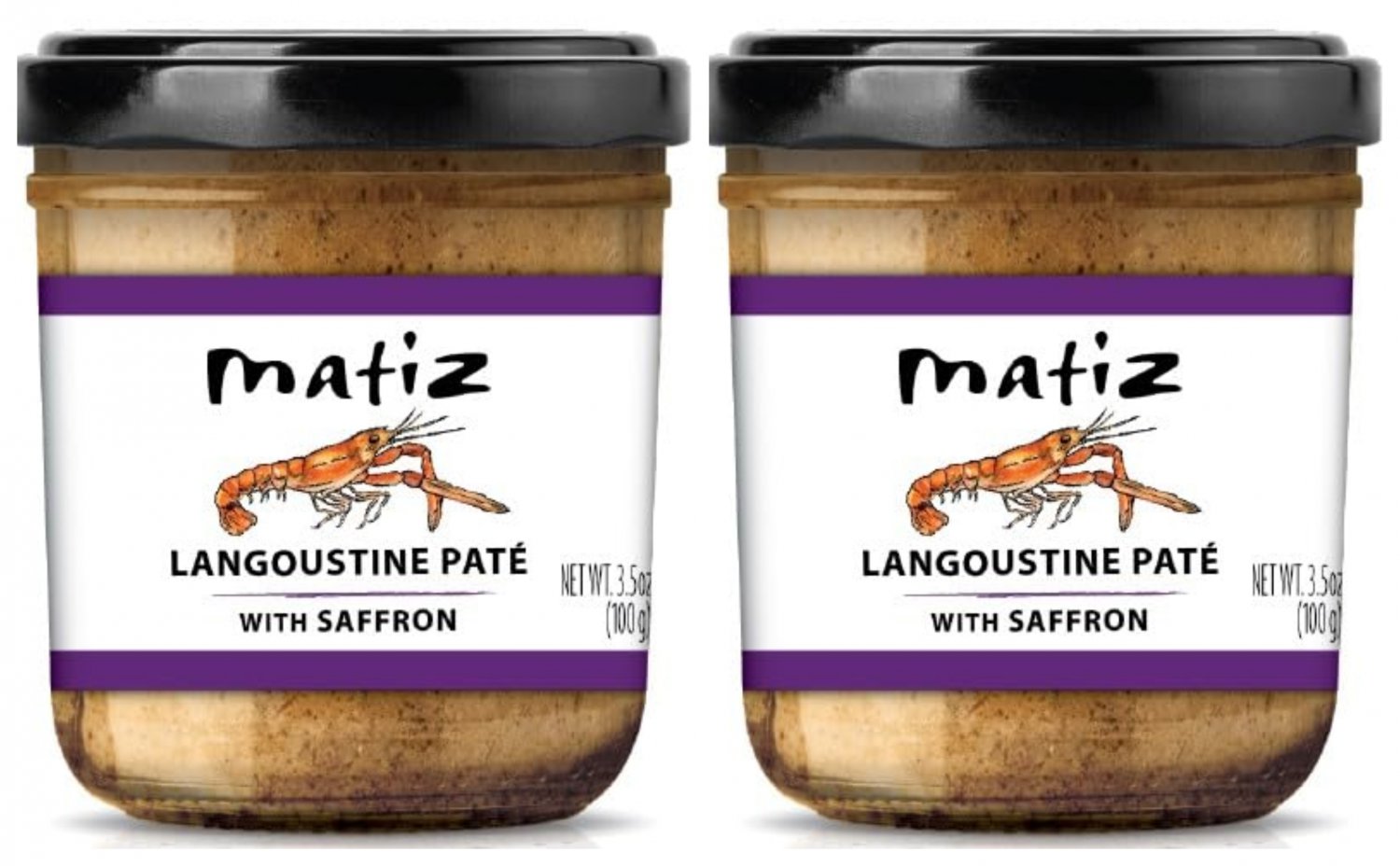 From France  Gourmet   - Pate Langoustine with Saffron, 3.5 oz / 100 gr by Matiz Seafood