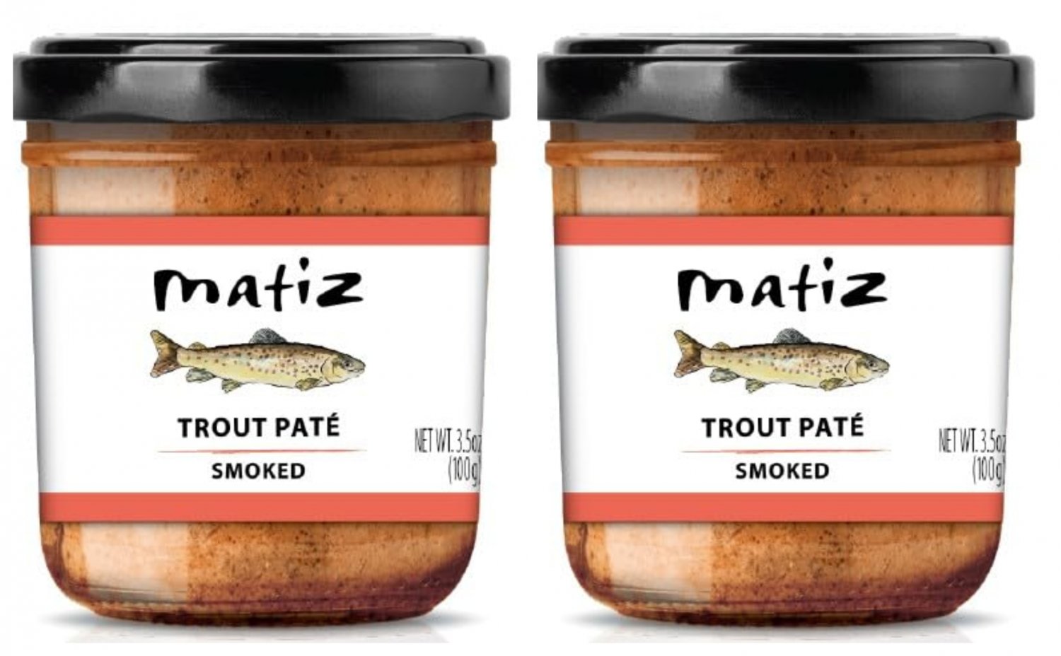 From France  Gourmet   -Pate Smoked Trout, 3.5 oz / 100 gr by Matiz Seafood