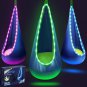 LFSMVT Light up Kids Pod Swing Seat, Kids Hanging Hammock Swing with LED