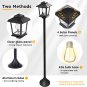 63â³ Solar Lamp Post Lights Outdoor 2 Pack ,Aluminum Floor Post Light-2 Pack