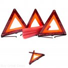 Warning Triangle Kit For Car Emergency Safety Security Truck Road - 3-Pack Warning Triangle Kit For Car Emergency Safety Security Truck Road - 3-Pack