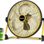 Geek Aire Rechargeable Outdoor High Velocity Floor Fan,16'' Portable 15000Mah Ba