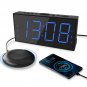 Super Loud Alarm Clock with Bed Shaker, Vibrating Alarm Clock for Heavy Sleep...