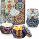 Candles for Home Scented, 4.4 oz 4 Pack Long Lasting Burn, Premium Body Relax & Stress Relief C