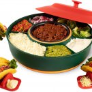 Taco Tuesday Kit - Taco Bar Serving Set for a Party - 30oz Heated Pot, 4 Taco Holders, & Detach Taco Tuesday Kit - Taco Bar Serving Set for a Party - 30oz Heated Pot, 4 Taco Holders, & Detach