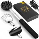 Gift set Telescoping Back Scratcher with 3Pcs Detachable Scratching Heads, Stocking Stuffers fo