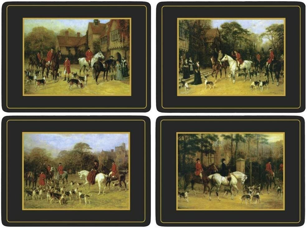 Pimpernel Tally Ho Cork-Backed Large Placemats, Set of 4, 15.7 X 11.7"