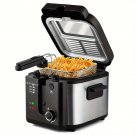 1500W Electric Deep Fryer with Basket - Stainless Steel, Non-Stick Inner Pot, Removable