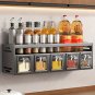 Kitchen Utensil Rack, with 3   4 And 5 Compartments, Kitchen Spice Rack, Multi-functional Wall-m