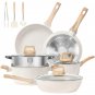 Induction Cookware set 12/5 POTS And Pans Set,  Non-stick Granite Cooking Se