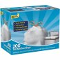 200-   13 GALLON white drawstring garbage bag, comfortable to touch.