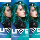 Schwarzkopf LIVE Ultra Brights Semi-Permanent Hair Colour 097 Mermaid (3 x 80ml) Colouration fo Schwarzkopf LIVE Ultra Brights Semi-Permanent Hair Colour 097 Mermaid (3 x 80ml) Colouration fo