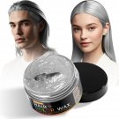 Silver Temporary Hair Dye, Natural Hair Colour, Wax, Hair Colour for Makeup Balls and Parties Silver Temporary Hair Dye, Natural Hair Colour, Wax, Hair Colour for Makeup Balls and Parties