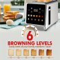 Touch Screen Toaster 2 Slice, Stainless Steel Smart Digital Toasters With Memory Function,