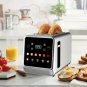 Touch Screen Toaster 2 Slice, Stainless Steel Smart Digital Toasters With Memory Function,
