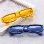 Fashion Rectangle Sunglasses Women Vintage Yellow Orange Eyewear Men Shades UV400