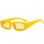Fashion Rectangle Sunglasses Women Vintage Yellow Orange Eyewear Men Shades UV400