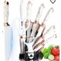 The "Culinary Elegance" 9-Piece Chef Knife Set - Stainless Steel, Non-Stick, Ergonomic Handles,