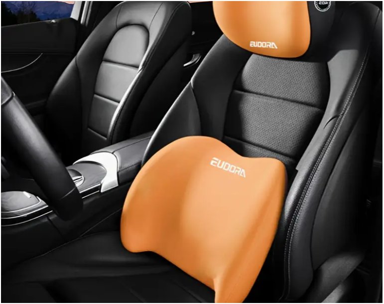 Ergonomic Car Headrest & Lumbar Cushion Set &acirc;�� Autumn/Winter Comfort Upgrade