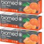 BIOMED Citrus Fresh Toothpaste 3 x 100g Fresh Breath & Healthy Gums Free Fluoride From EU