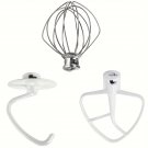 3pcs for kitchenAid Compatible: Heavy-Duty Dough Hook, Flat Beater & Wire Whip Attachments - St 3pcs for kitchenAid Compatible: Heavy-Duty Dough Hook, Flat Beater & Wire Whip Attachments - St