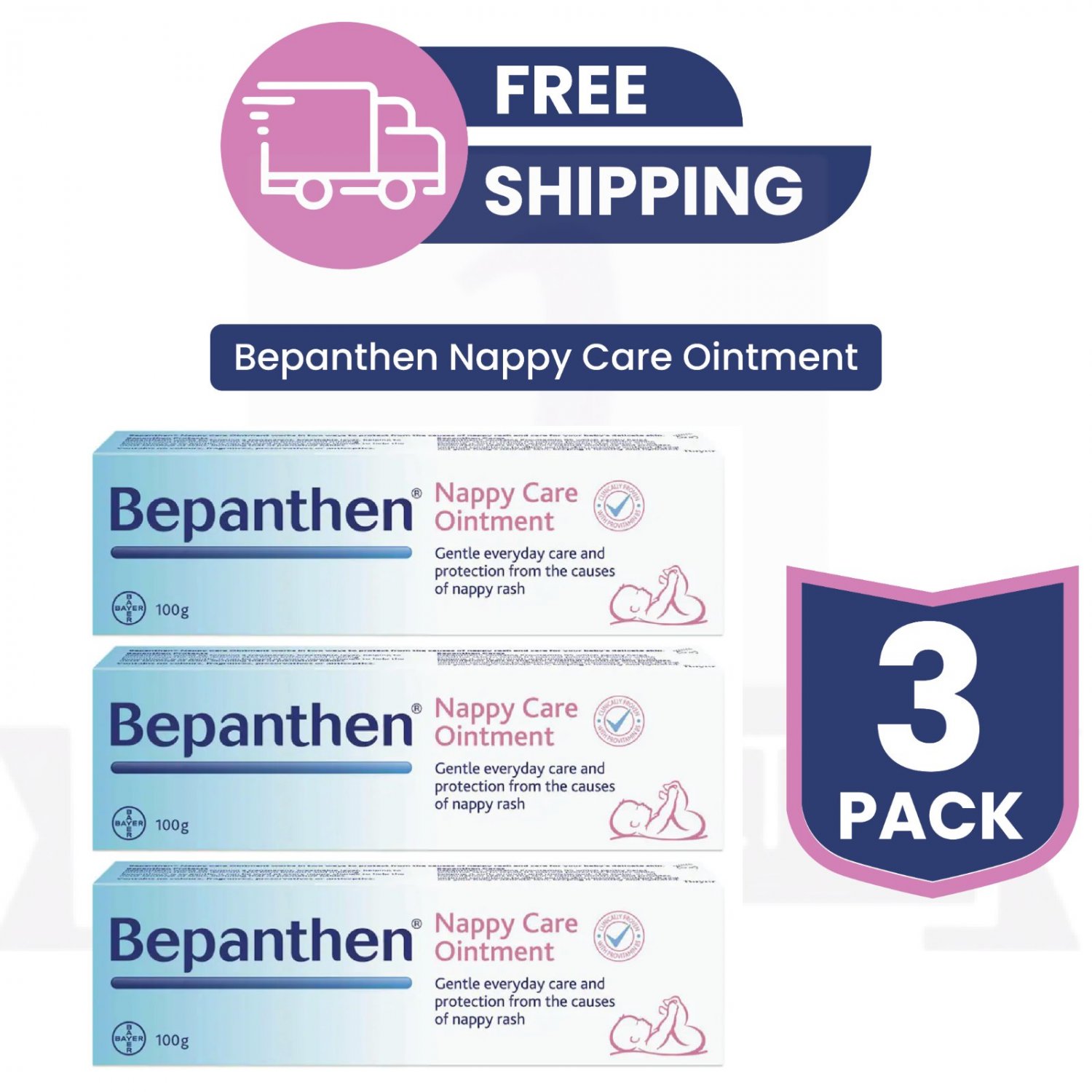 Bepanthen Ointment 100g Skin Healing Cream For Sensitive Irritated Skin-PACK 3