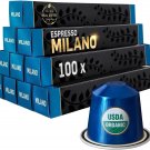 ‘Milano’ Organic Italian Espresso for Nespresso| 100 Organic Aluminum Capsules| The Strongest O ‘Milano’ Organic Italian Espresso for Nespresso| 100 Organic Aluminum Capsules| The Strongest O