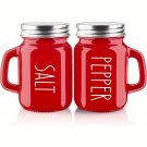 Salt and Pepper Shaker Set, 4oz - Decorative, Stainless Steel Lids, Patterned