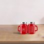 Salt and Pepper Shaker Set, 4oz - Decorative, Stainless Steel Lids, Patterned