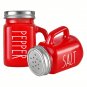 Salt and Pepper Shaker Set, 4oz - Decorative, Stainless Steel Lids, Patterned