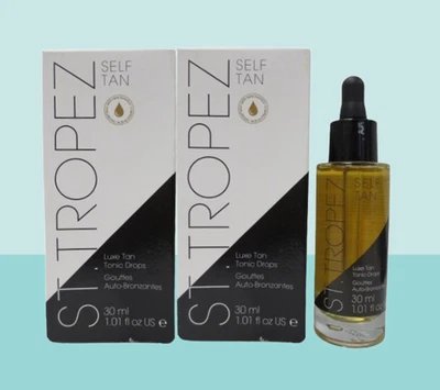 St. Tropez Luxe Tan Tonic Drops 1.01 oz Pack of 2 Self Tanner Face & Body