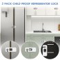 2 Pack Fridge Locks Child Safety Self Adhesive Refrigerator Latch for Kids Toddlers
