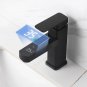 Bathroom Digital Display Temperature Control Faucet Dual Connection
