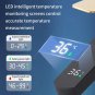 Bathroom Digital Display Temperature Control Faucet Dual Connection