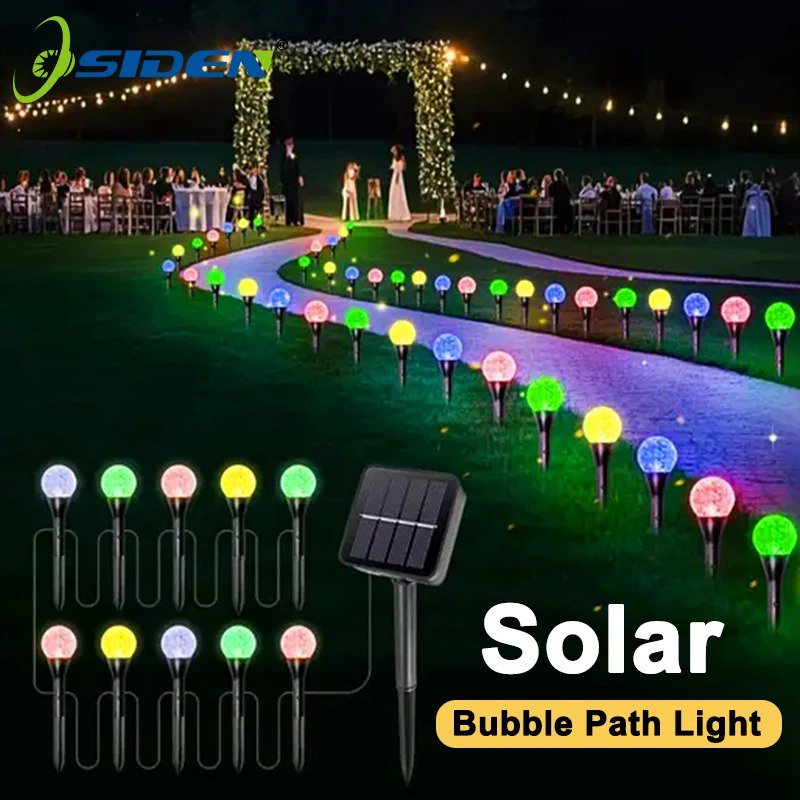 30 LED Solar Bubble Ball Lawn Lights Waterproof Outdoor Pathway String Lights Free Shipping