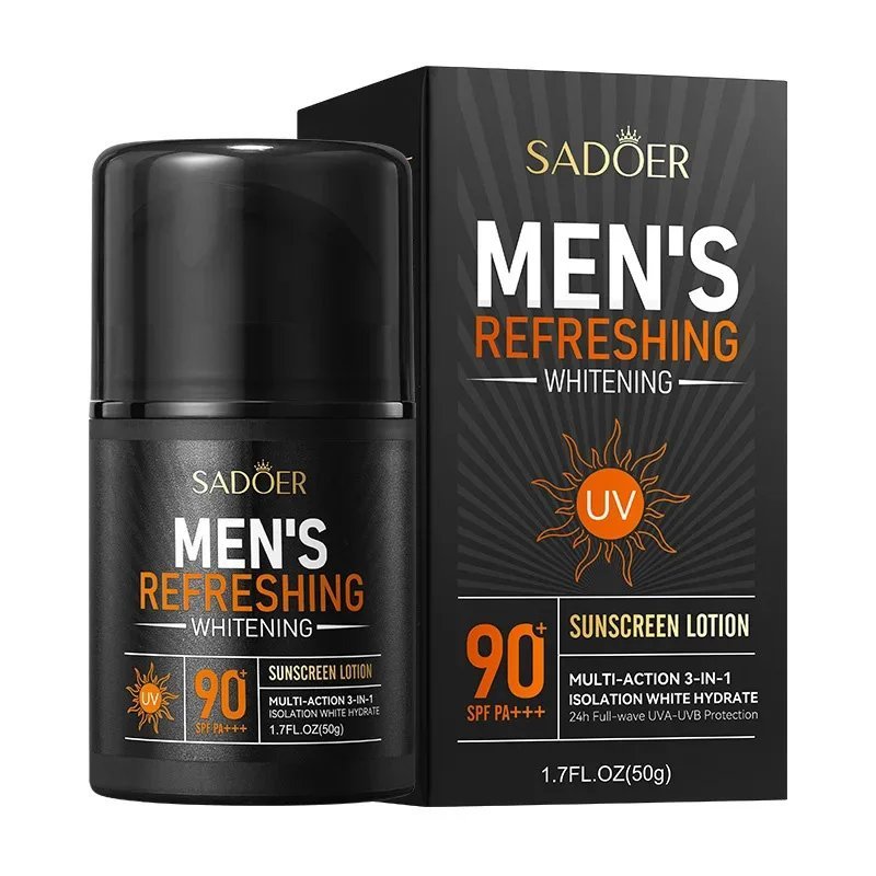 SAODER Men's Sunscreen UV Protection Moisturizing Face Body Sun Cream