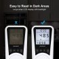 Watt Meter Plug-In Power Meter Energy Usage Monitor Cost Calculator Backlit LCD